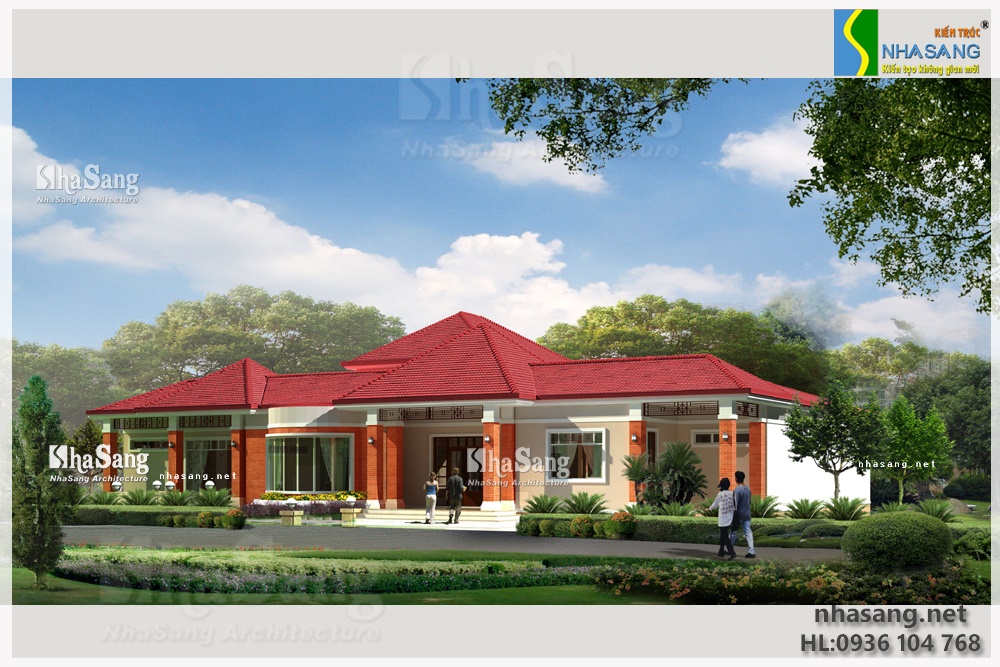 mẫu thiết kế biệt thự nhà vườn 2 tầng